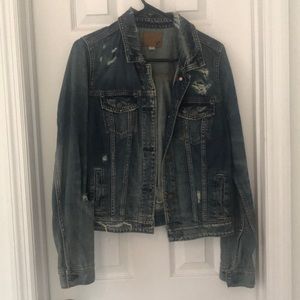 Distressed A&E Denim Jacket